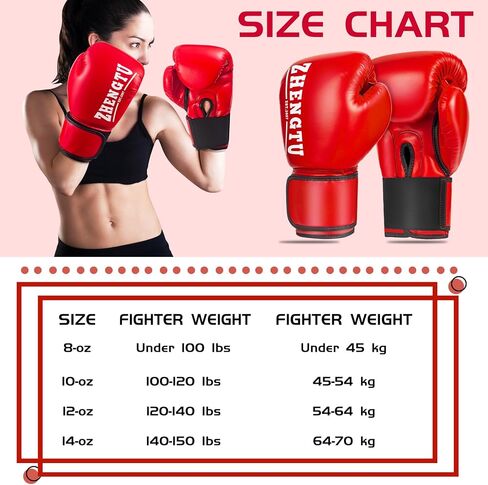 Boxing Gloves for Women, PU Leather, Muay Thai Training,Sparring,Fighting Kickboxing, Heavy Bag Gloves for Ladies,8-14 oz in Saudi Arabia