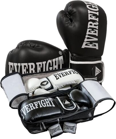 Adult Boxing Gloves Set - Incl. 3m Boxing Wraps & Carrying Bag, Padded Muay Thai, MMA, Kickboxing and Heavy Bag Gloves with Hand Wraps - Sizes 10 oz, 12 oz, 14 oz, 16 oz in Saudi Arabia