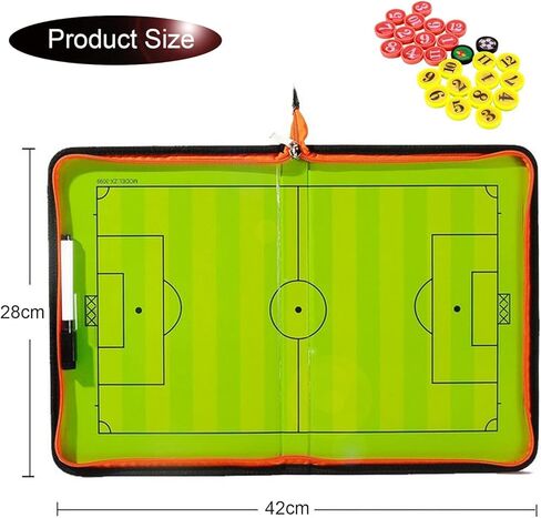 لوحة تدريب تكتيكية مغناطيسية لكرة القدم/كرة القدم، حافظة للمدرب، أداة مدرب كرة قدم قابلة للطي والمحمولة، معدات المدرب، لوحة المسح الجاف in Kuwait