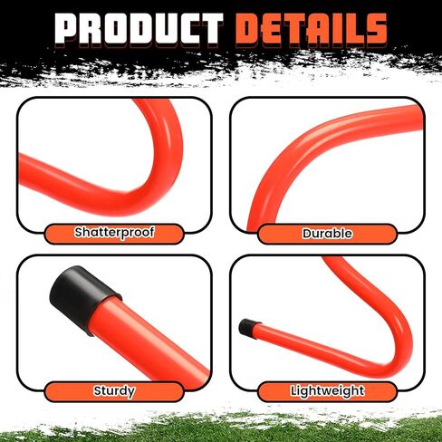 6 Sets 12" Speed Agility Training Hurdles for Athletes Soccer Training Hurdles Agility Training Equipment with Marker Cone Adjustable Training Hurdle Plyometric Hurdles for Basketball in Kuwait