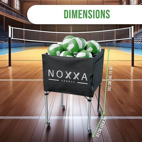 Volleyball Cart with Wheels - Portable Volleyball Ball Cart Bag on Wheels, Collapsible Sports Ball Equipment Storage Cart for Volleybal, Indoor and Outdoor. in Saudi Arabia