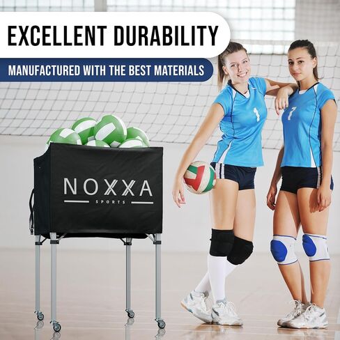 Volleyball Cart with Wheels - Portable Volleyball Ball Cart Bag on Wheels, Collapsible Sports Ball Equipment Storage Cart for Volleybal, Indoor and Outdoor. in Saudi Arabia