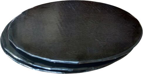 14 inch Black Round Thin Sturdy Cake Board Drums for Displaying Cakes, 1/4 Inch Thick, (12-Pack) in Saudi Arabia