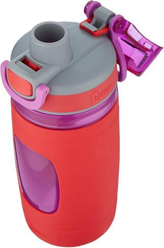 غطاء سيليكون فلو للأطفال وفم واسع من بوبا كيدز، 16 أونصة، زجاجة مياه مكونة من قطعتين، متوسطة، حجر فاتح؛ صبغ التعادل الحجري الفاتح in Kuwait