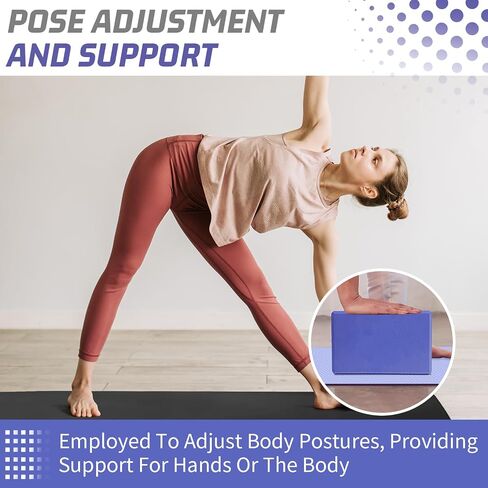 2024 Biguphate Yoga Blocks 9x 6x4 Inch，EVA Foam Yoga Block Supportive Latex-Free, Non-Slip Exercise Blocks, Yoga Accessories for Pilates, Meditation, Balance, Stretching and Deep Poses in Saudi Arabia