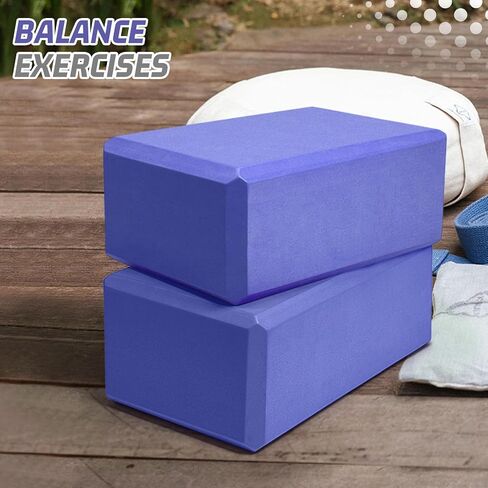 2024 Biguphate Yoga Blocks 9x 6x4 Inch，EVA Foam Yoga Block Supportive Latex-Free, Non-Slip Exercise Blocks, Yoga Accessories for Pilates, Meditation, Balance, Stretching and Deep Poses in Saudi Arabia