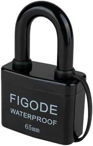 FIGODE® Large Sturdy Pad Lock with Keys, 2.8 in. Wide, Outdoor Waterproof Padlock, Covered Heavy Duty Laminated Steel Lock in Kuwait