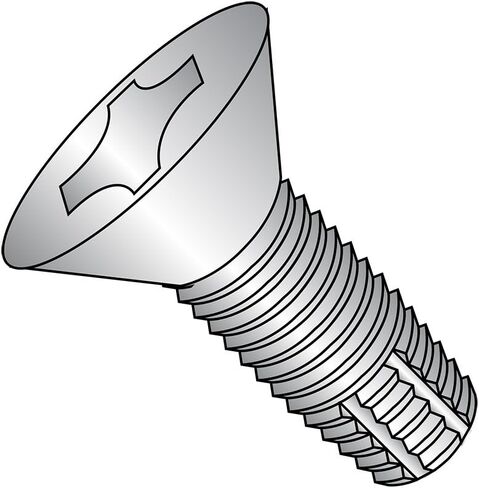 Small Parts 0408FPF188 18-8 Stainless Steel Thread Cutting Screw, Plain Finish, 82 Degree Flat Head, Phillips Drive, Type F, #4-40 Thread Size, 1/2" Length (Pack of 100) in Saudi Arabia
