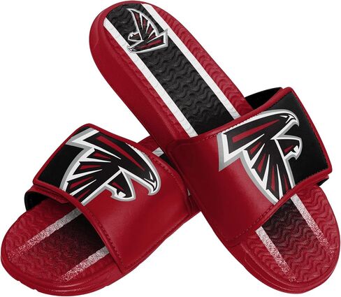 FOCO Atlanta Falcons NFL Mens Team Stripe Gel Slide - S in Saudi Arabia