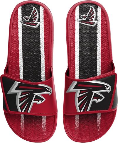 FOCO Atlanta Falcons NFL Mens Team Stripe Gel Slide - S in Saudi Arabia