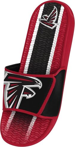 FOCO Atlanta Falcons NFL Mens Team Stripe Gel Slide - S in Saudi Arabia
