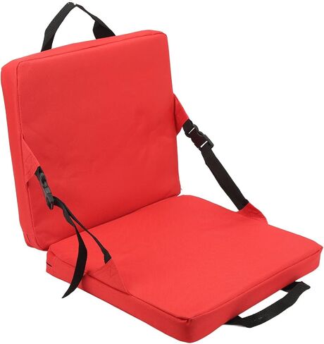 Diydeg Portable Stadium Seat Cushion, Outdoor Folding Padded Floor Chair with Back Support, Storage Pocket & Adjustable Strap, Lightweight Stadium Bleacher Seat for Sporting Events, in Saudi Arabia