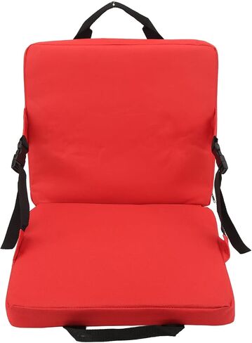Diydeg Portable Stadium Seat Cushion, Outdoor Folding Padded Floor Chair with Back Support, Storage Pocket & Adjustable Strap, Lightweight Stadium Bleacher Seat for Sporting Events, in Saudi Arabia
