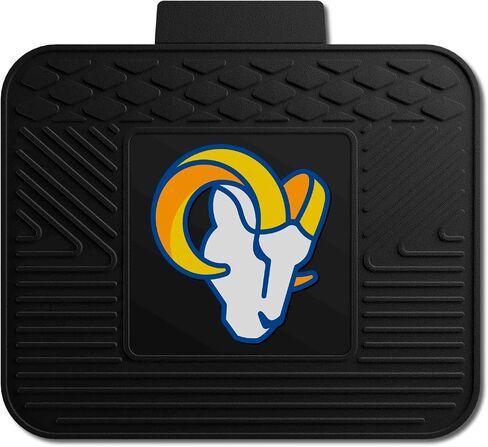FANMATS 8906 Los Angeles Rams طقم سجادة سيارة من الفينيل شديد التحمل مكون من قطعتين، سجادات أرضية الصف الأمامي، حماية من جميع الأحوال الجوية، ملاءمة عالمية، تصميم خزان عميق in Kuwait