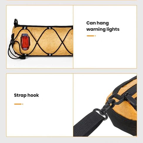Bike Handlebar Bag Black, Bicycle Front Frame Bag with Shoulder Strap Multifunctional Bike Pouch Mountain Road Bike Storage Bag Bicycle Accessories for Bike Motorcycle in Saudi Arabia