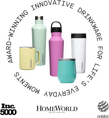 Corkcicle Stemless Insulated Wine Glass Tumbler, Matte Black, 12 oz – Stainless Steel Stemless Wine Glass Keeps Beverages Cold for 6 Hours, Hot for 3 Hours – Non-Slip, Easy-Grip Insulated Cup in Saudi Arabia