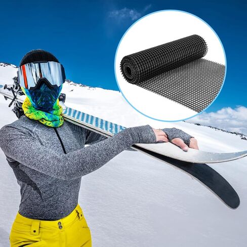 1 Roll Ski Board Protective Mesh-Cuttable Snowboard Skin Mesh Protector-Black Ski Skins Net for Prevent Snow and Ice from Sticking or Freezing The Skis in Saudi Arabia