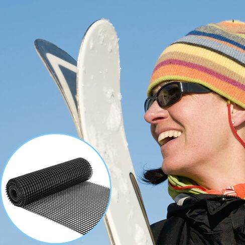 1 Roll Ski Board Protective Mesh-Cuttable Snowboard Skin Mesh Protector-Black Ski Skins Net for Prevent Snow and Ice from Sticking or Freezing The Skis in Saudi Arabia