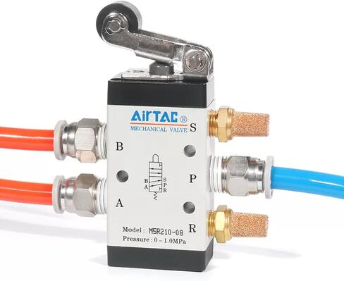 Control valve 5/2 Way AirTac M5R110-06 1/8'' PT Pneumatic Air Mechanical Roller Single External Direct Acting Type in Saudi Arabia