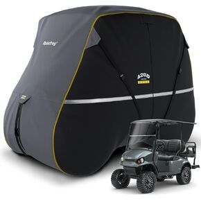 Rosefray Golf Cart Cover Waterproof Innovative 360°Windproof Design, Fits for Club Car, EZgo, Yamaha, and More 2/2+2/4+2 Passenger Golf Cart