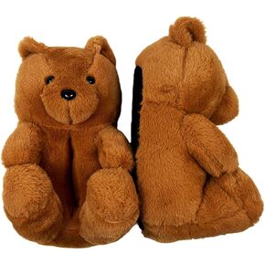 Teddy Bear Slippers Women Plush Bears Slippers Fuzzy Soft Fluffy Cute Animal Slippers Women House Indoor Sneakers Floor Shoes Slippers Cartoon for Girls