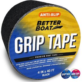Anti Slip Tape Outdoor Stair Treads Non Skid Grip Tape for Stairs and Step Traction Non Slip Waterproof 4" x 40FT Roll Stair Grips for Dogs and Steps White Friction Floor Tread Weather Resistant