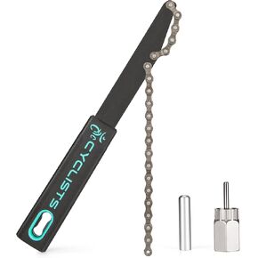 Bike Cassette Removal Tool Kit-Bicycle Sprocket Removal Tools- Chain Whip & Lockring Tool With 5mm/12mm Guide Pin For SHIMANO HG Freewheel Cassette (Chain Whip + Lockring Tool with 5 /12mm Guide Pin)