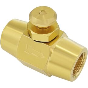 Brass 1/4" NPT Female x 1/4" NPT Female Push Button Check Valve Switch Shut-Off Valve