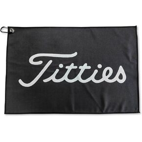 Syren Premium Black Funny Golf Microfiber Towel with Holder Clip - Exclusive Golf Bag Towel, Ideal Golf Accessories | Golf Bag Towel for a Fun Golfing Experience Idea for Golf Lovers