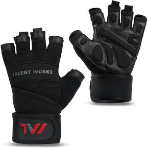 Workout Gloves for Men and Women Gym Weightlifting Gloves with Wrist Wrap, Ventilation,Extra Grip and Full Plam Padding for Exercise, Training, Pull ups, Fitness, Climbing