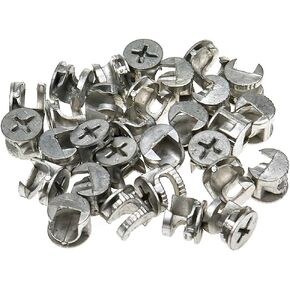 LC LICTOP 12 مم ضياء أثاث توصيل تركيبات قفل كام معدنية فضية اللون 30 قطعة in Kuwait