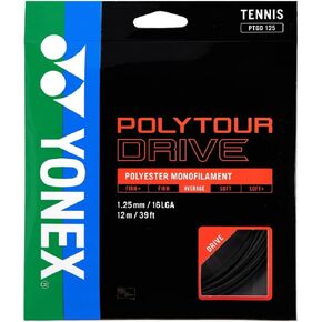 Yonex POLYTOUR Drive 16L Tennis String (Set) - Black