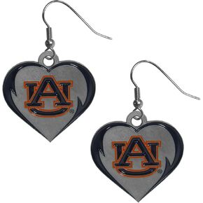 Siskiyou Sports NCAA Auburn Tigers Heart Dangle Earrings, Team Colors,One Size