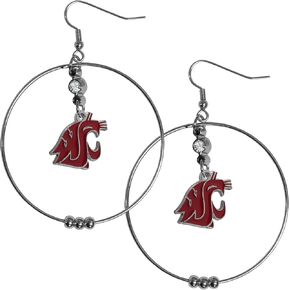 NCAA Memphis Tigers Hoop Earrings, 2", Blue
