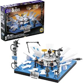 Mega The Beatles Collectible Building Toy with 681 Pieces, 4 Poseable Band Member Action Figures and LED Lights, Build & Display Set for Collectors