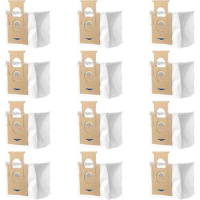 Unikstone 12 Pack T8 Bags Fit for Ecovacs DEEBOT OZMO T8 AIVI T8 Max and T8 Series/N8 Pro Plus/ N8 Pro/N10 Plus Robot Vacuum, Fit for Yeedi Vacuum