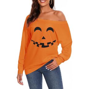 Century Star Women Long Sleeve Sweatshirts Off the Shoulder Sweatshirt Plus Size Oversized Sweaters Pullover Casual Tops