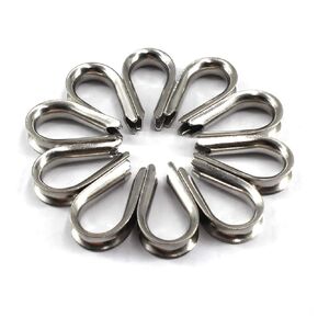 M2 304 Stainless Steel Wire Rope Thimble for Wire Rope Cable Thimbles Rigging (20PCS)