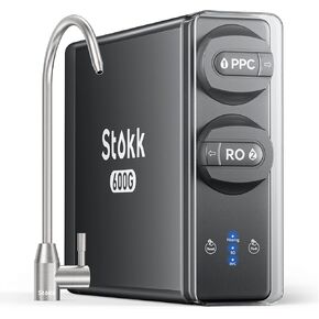 Reverse Osmosis System, 8 Stage Tankless Reverse Osmosis Water Filter, Reduces PFAS TDS, Under Sink RO System, 2:1 Pure to Drain, 400 GPD, NSF/ANSI 58, FCC Listed, S1