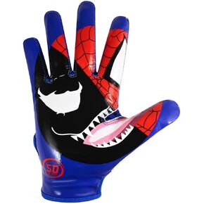 Youth Football Gloves American Wide Receiver Football Gloves for Adult Men Women and Boys with Super Sticky Silicone Grip Palms Ultimate Performance Booster