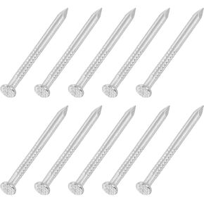 uxcell 50Pcs Small Hardware Nails, 3D x 1-1/4" 304 Stainless Steel Round Head Nail Common Finishing Nail for Household Woodworking Picture Hanging DIY Projects, White