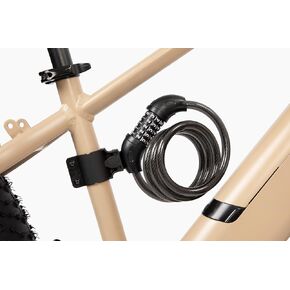OZZM Bike Cable Lock, 5-Digit Resettable Combination Bike Cable Locks, 4ft Long High Security Anti-Theft E-Scooter Lock with Mount for Bikes, Bicycles, E-Bike, Scooter, Black