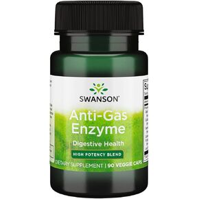 Swanson Anti-Gas Enzyme 123 Milligrams 90 Veg Capsules