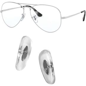 Replacement 14mm Push-in Nose Pads for RB6335 Glasses Repair Kits,Bonus Lens Cloth (Silver) (Gold)