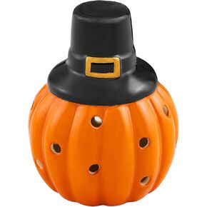 Mud Pie Pumpkin Hat Light Up Table SITTERS, Orange