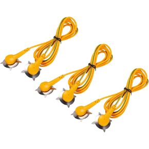 MECCANIXITY ESD Grounding Cable Cord, 1.8m/71" Long Anti-Static Ground Wire Cable Yellow, for Eliminate Conductor Electrostatic, Pack of 3 in Saudi Arabia