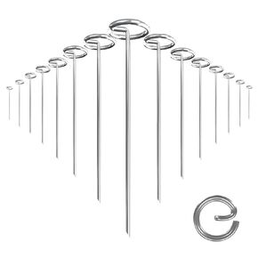 Landscape Staples 6 Inch 10 Gauge | Galvanized Landscape Sod Stakes Garden Staples | Landscape Fabric Staples Weed Barrier Pins | Suitable for Hard & Rocky Soils (50 PCS)