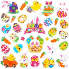 gisgfim Farm Animals Thick Window Clings 3D Farm Theme Window Sticker Decals Bulk Removable Cute Animals Cartoon Glass Window Decor Supplies for Toddler Kids Home Classroom Nursery Party in Kuwait