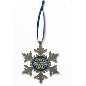 Michigan Wolverines College Football Playoff (CFP) 2023 National Champions Snowflake Ornament