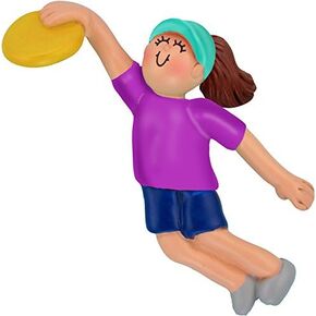 Frisbee: Female, Brown Ornament, Multi-Color